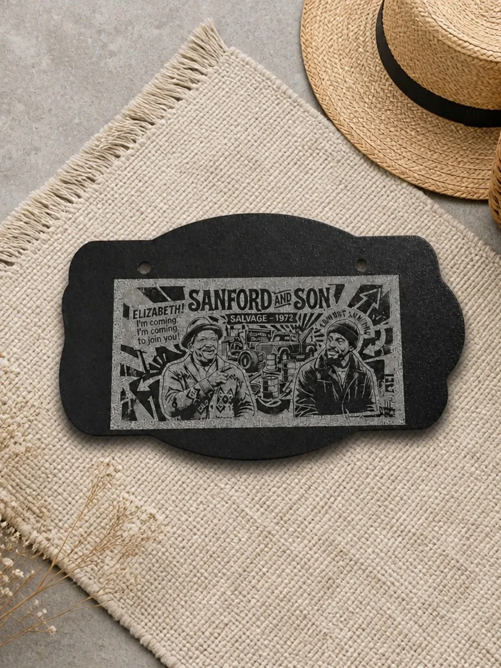 Black Wall Plaque - Decorative Home Wall Decor